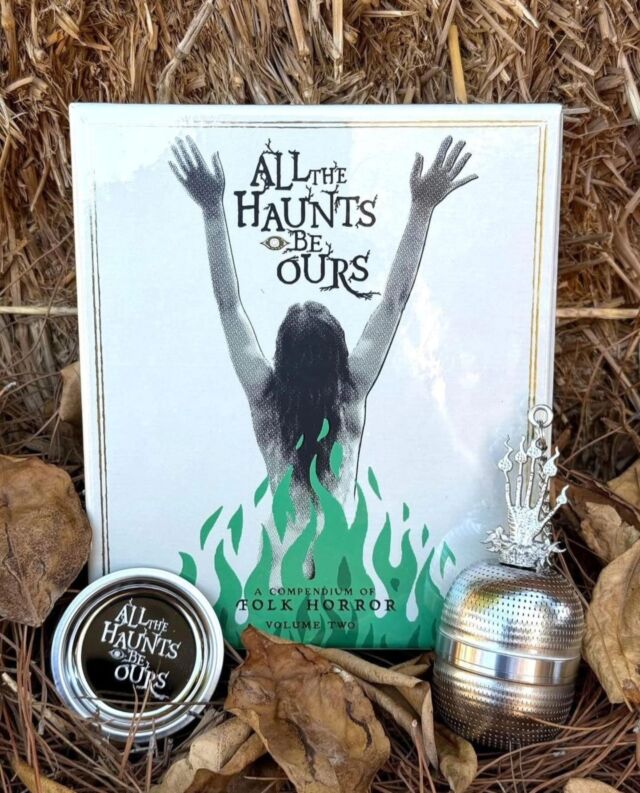 IT LIVES! The ALL THE HAUNTS BE OURS vol 2 box set has arrived at the @severinfilms warehouse and the shipping process has begun! I believe there are still a small number if bundles available that include the @slippery_jack tea Infuser , the NINTH HEART Puppet stage designed by @papercutpix , the corpse road tea towel by Alice Patullo , the Welsh Folk horror zine by @matchbox_cineclub , the earthy Blood on Severin's Claw tote bag - and don't forget you can individually get the oracle deck and booster pack containing 20 new cards designed by @ofstickandbone just for this box set (HIGHLY recommended, these oracle cards are among my favourite things I've ever commissioned). Each box set also includes the hardcover storybook featuring new stories by @edenroycebooks @cynthiapelayoauthor Sarah Gailey, Ramsey Campbell, Kim Newman, Steve Duffy, @erikatwurth @lyndaerucker Chandra Mayor, Yvette Tan, Cassandra Khaw and @ericschaller11 - waaaaay too many people who contributed incredible work for this box set to list them all here but take my word for it, this is a package well worth having in your collection !
Everybody thank @tod_corman for making these things possible!!! 

#folkhorror #allthehauntsbeours #severinfilms